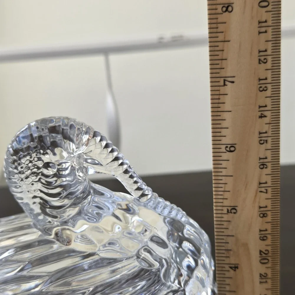 Shannon 24% Lead Crystal Turkey Covered Dish Czech Republic With Lid & Label